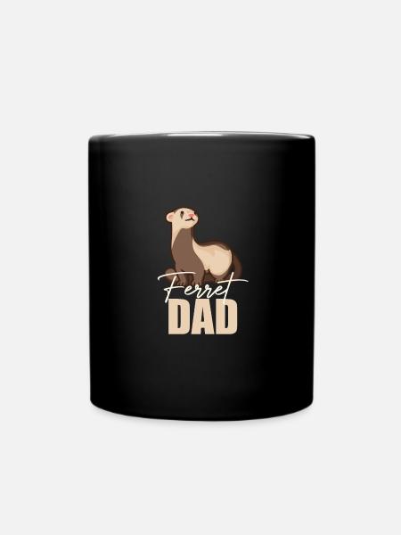 Frettchen Niedliches Tier Frettchen-Liebhaber - Tasse einfarbig - Schwarz