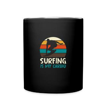 Surf Plage Surf Surf Été Océan Vagues Amour - Mug uni - noir - Devant