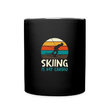 Ski Ski Skieurs Biathlon Neige Hiverspor - Mug uni - noir - Devant