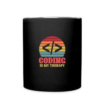 Programmer Geek Computer Programming Coder L - Full Colour Mug - black - Front