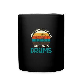 Batteur Batterie Musique Groupe Batterie Tambour - Mug uni - noir - Devant