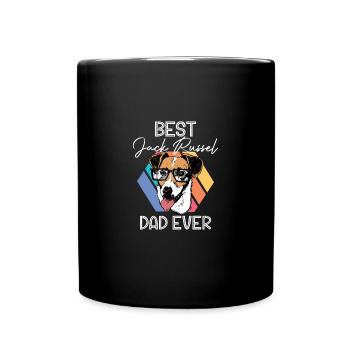 Best Jack Russell Dad Ever Welpe Hundeliebhaber Hu - Tasse einfarbig - Schwarz - Vorne