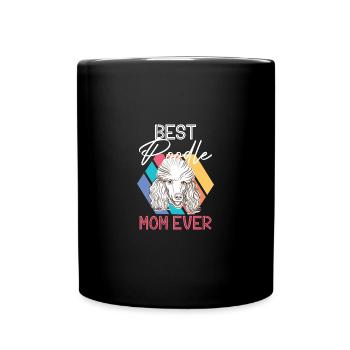 Beste Pudelmama aller Zeiten Welpe Haustier Hundel - Tasse einfarbig - Schwarz - Vorne