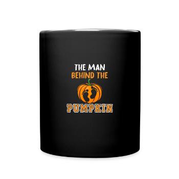 The man behind the pumpkin farm Lovers Farmer - Full Colour Mug - black - Front