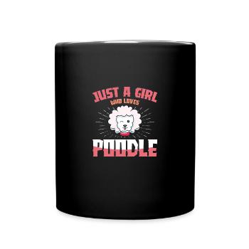 Juste une fille qui aime les caniches Amateurs de chiens Dogha - Mug uni - noir - Devant
