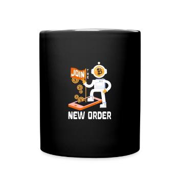 Join The New Order Bitcoin Lovers Crypto Trader - Full Colour Mug - black - Front