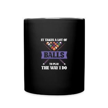 Eat Sleep Billard Repeat Pool Snooker Lovers - Tasse einfarbig - Schwarz - Vorne