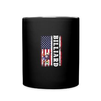 Darts Amerikanische Flagge Dartscheibe Bullseye Lo - Tasse einfarbig - Schwarz - Vorne
