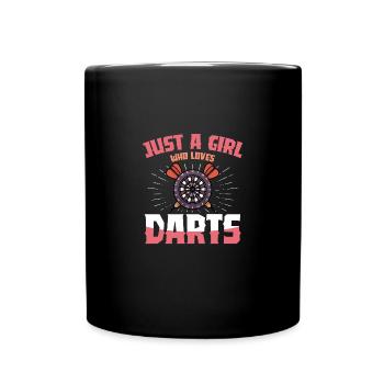 Juste un homme qui aime les amateurs de fléchettes - Mug uni - noir - Devant