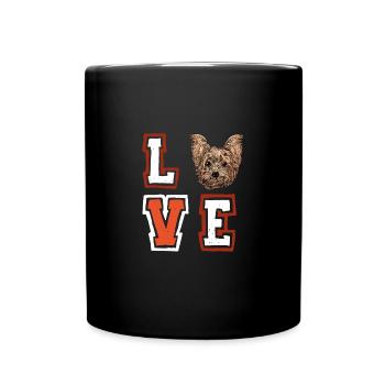 Chihuahua Tier Welpe Welpe Haustier Hundeliebhaber - Tasse einfarbig - Schwarz - Vorne