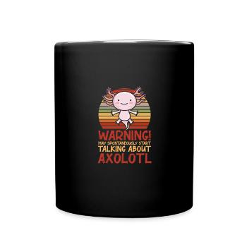 Drôle Axolotl Mignon Kawaii Animal Fun Liebhab - Mug uni - noir - Devant