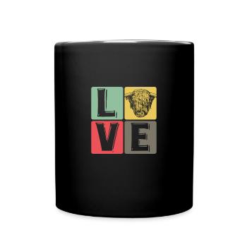 Drôle de vache highland scottish cute cattle sp - Mug uni - noir - Devant