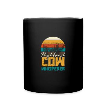 Drôle de vache highland scottish cute cattle sp - Mug uni - noir - Devant