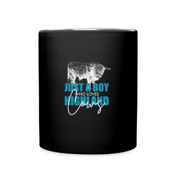Drôle de vache highland scottish cute cattle sp - Mug uni - noir - Devant