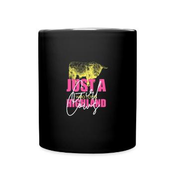 Drôle de vache highland scottish cute cattle sp - Mug uni - noir - Devant