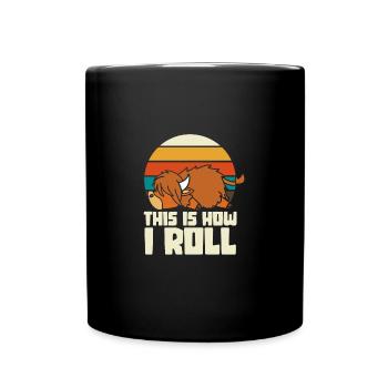 Drôle de vache highland scottish cute cattle sp - Mug uni - noir - Devant