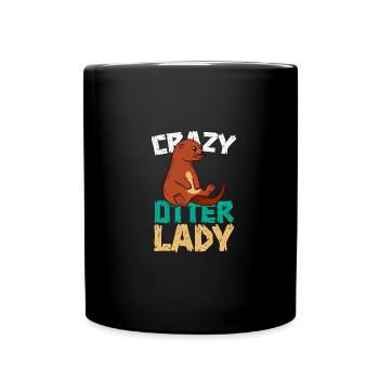 Drôle de loutre mignon animal loutre de mer amusant Liebh - Mug uni - noir - Devant