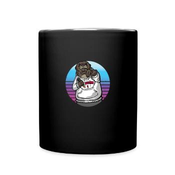 Drôle de loutre mignon animal loutre de mer amusant Liebh - Mug uni - noir - Devant