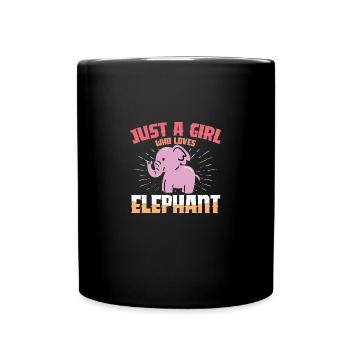 Lustiger Elefant Elefanten Zoo Tier Spaß Liebhaber - Tasse einfarbig - Schwarz - Vorne