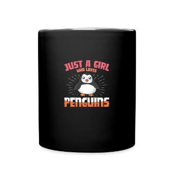 Drôle de pingouin Animal Oiseau Mignon Fun Amour - Mug uni - noir - Devant