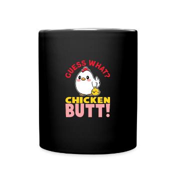 Devinez quel poulet butt poulet coq fermier poulet - Mug uni - noir - Devant