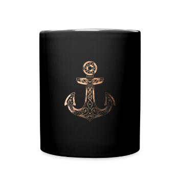 Ancre Viking - Cuivre Rétro - Mug uni - noir - Devant