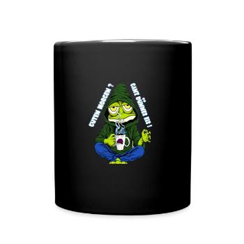 Crème glacée très fine Café de grenouille grouch du matin - Mug uni - noir - Devant