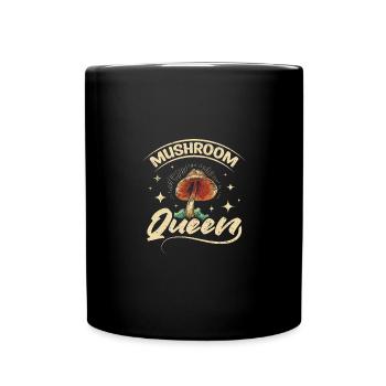 Girl women mushroom hunting queen - Tasse einfarbig - Schwarz - Vorne