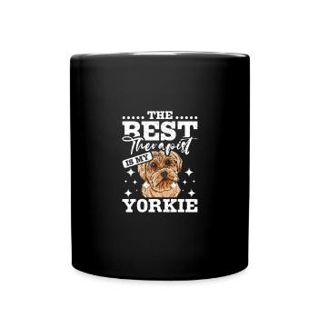 The best therapist is my Yorkie - Full Colour Mug - black - Front