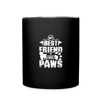 My best friend has paws yorkie - Full Colour Mug - black - Front