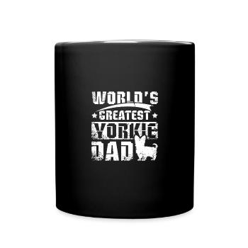 World's greatest yorkie dad - Tasse einfarbig - Schwarz - Vorne