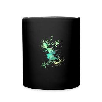 Joueur de Splash Badminton - Mug uni - noir - Devant