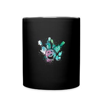Cool Splash conception de bowling sportif pour bowler - Mug uni - noir - Devant