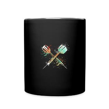Splash Darts Design For Darts Player - Full Colour Mug - black - Front