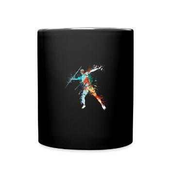 Splash javelin thrower design for Javelinist - Tasse einfarbig - Schwarz - Vorne