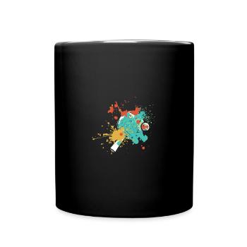 Splash Art Joueur de tennis de table - Mug uni - noir - Devant
