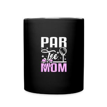 Par tee mom design for golfing mother - Tasse einfarbig - Schwarz - Vorne