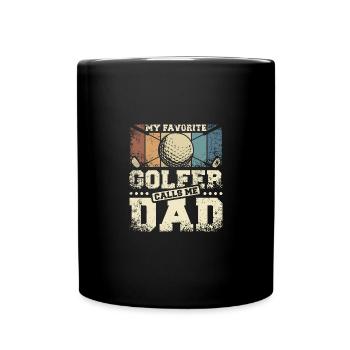 Mon golfeur préféré m’appelle papa golfeur pères - Mug uni - noir - Devant