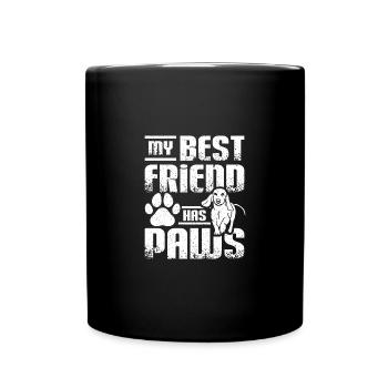 Mon meilleur friedn a des pattes teckel - Mug uni - noir - Devant