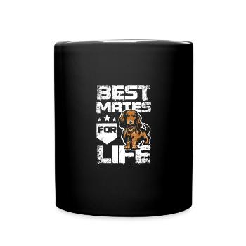 Meilleurs amis pour la vie teckel - Mug uni - noir - Devant