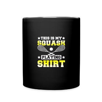 This is my squash playing - Full Colour Mug - black - Front