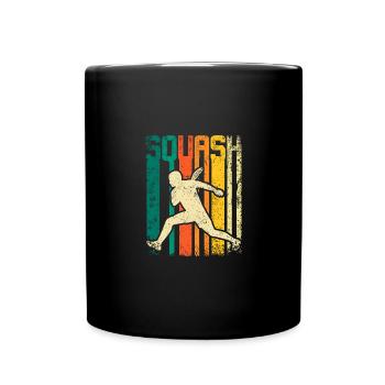 Retro Vintage For Squash Player - Full Colour Mug - black - Front
