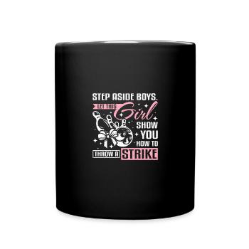 Let this girl show you how to strike - Tasse einfarbig - Schwarz - Vorne