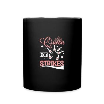 Maman Reine des grèves drôle femme bowlers - Mug uni - noir - Devant
