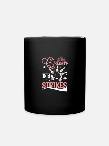 Maman Reine des grèves drôle femme bowlers - Mug uni - noir
