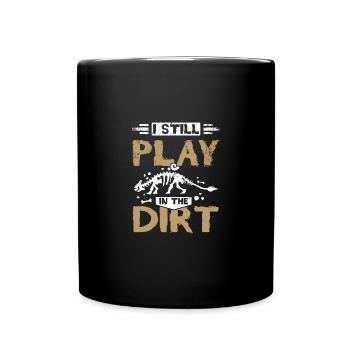 Paleontologist still play in the dirt - Tasse einfarbig - Schwarz - Vorne