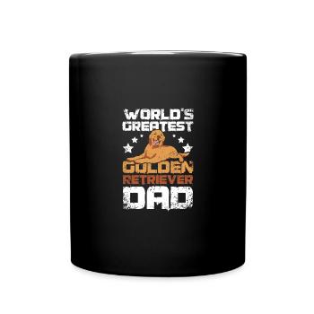 Le plus grand père golden retriever de Father World - Mug uni - noir - Devant