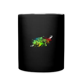 Splash art Dinosaur Ankylosaurus - Tasse einfarbig - Schwarz - Vorne