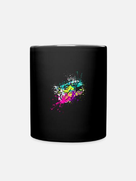 Splash art Dinosaur Ankylosaurus head - Tasse einfarbig - Schwarz
