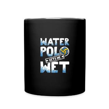 Le water-polo amusant me mouille - Mug uni - noir - Devant